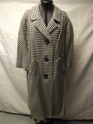 Blue and Ivory Women's Coat-WM CT 9326-Chest 42