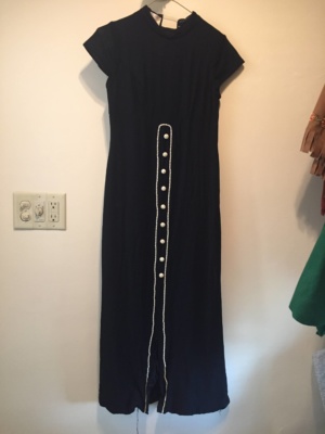 Black Modern Dress-WM DR 1101-Chest 32