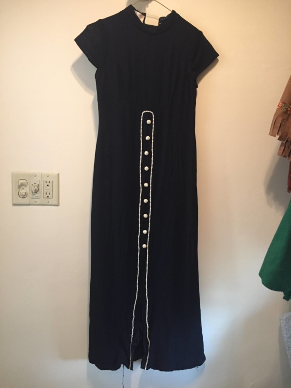Black Modern Dress-WM DR 1101-Chest 32