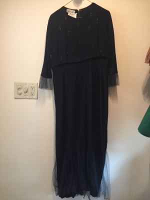 Black Modern Dress-WM DR 1302-Chest 36