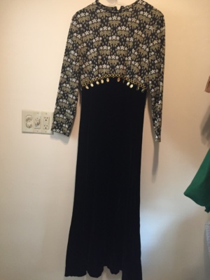 Black gold Modern Dress-WM DR 1326-Chest 36