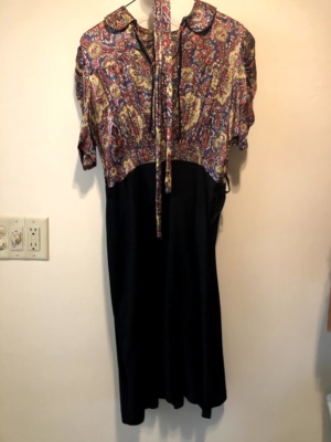 Black yellow red blue Modern Dress-WM DR 1425-Chest 38