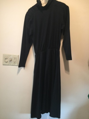 Black Modern Dress-WM DR 1504-Chest 40