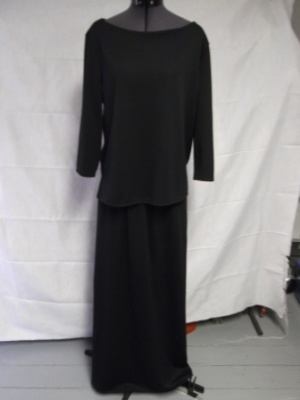 Black Modern Dress-WM DR 1603-Chest 42