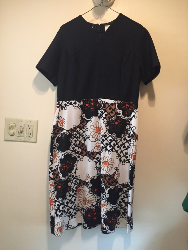 Black white orange Modern Dress-WM DR 1626-Chest 42