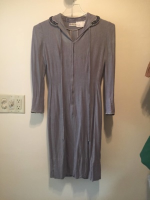 Grey Modern Dress-WM DR 2300-Chest 36