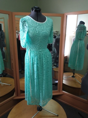 Green Modern Dress-WM DR 3201-Chest 34