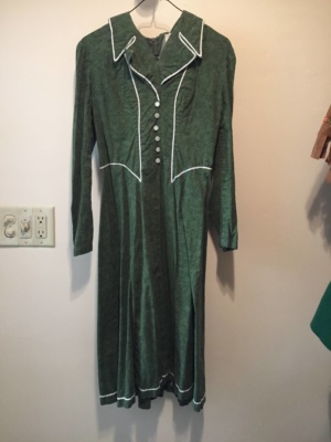 Green white Modern Dress-WM DR 3225-Chest 34