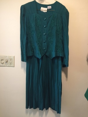 Green Modern Dress-WM DR 3405-Chest 38