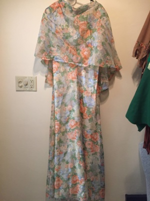 Green orange blue Modern Dress-WM DR 3527-Chest 40