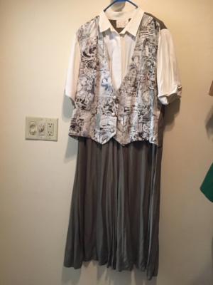 Green white Modern Dress-WM DR 3725-Chest 44