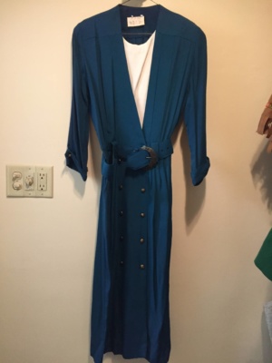 Turquoise white Modern Dress-WM DR 3803-Chest 46
