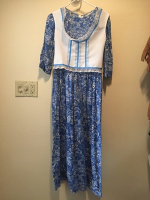Blue white Modern Dress-WM DR 4226-Chest 34