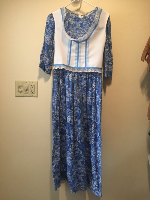 Blue white Modern Dress-WM DR 4226-Chest 34