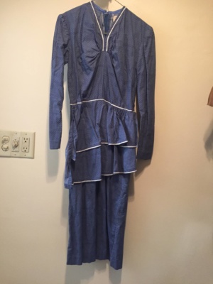 Blue white Modern Dress-WM DR 4227-Chest 34