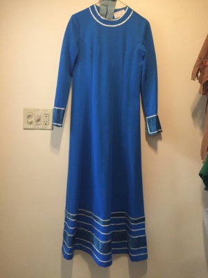 Blue silver Modern Dress-WM DR 4301-Chest 36