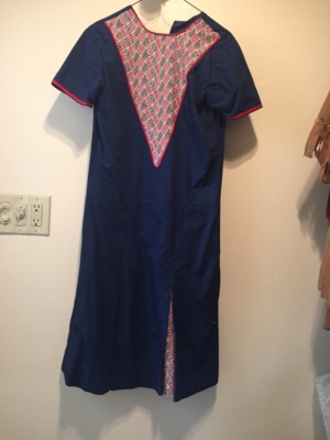 Navy red black white Modern Dress-WM DR 4304-Chest 36