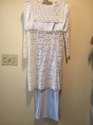 Blue white Modern Dress-WM DR 4406-Chest 38