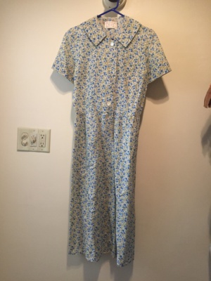 Blue green white Modern Dress-WM DR 4426-Chest 38