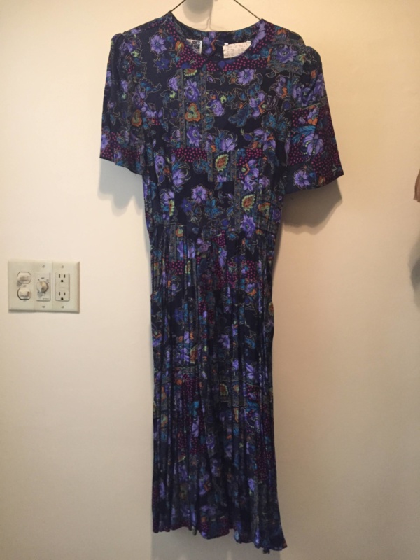 Navy blue pink orange Modern Dress-WM DR 4429-Chest 38