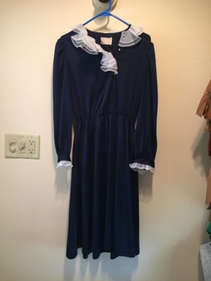 Navy white Modern Dress-WM DR 4506-Chest 40