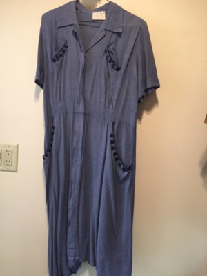 Blue (denim) Modern Dress-WM DR 4508-Chest 40