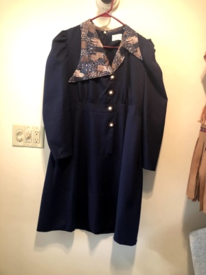Blue brown Modern Dress-WM DR 4727-Chest 44