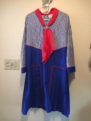 Blue white red Modern Dress-WM DR 4751-Chest 44