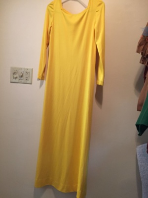 Yellow Modern Dress-WM DR 5301-Chest 37