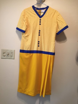 Yellow blue Modern Dress-WM DR 5450-Chest 38