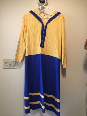 Yellow blue Modern Dress-WM DR 5451-Chest 38