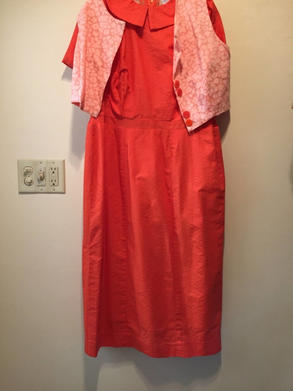 Orange Modern Dress-WM DR 5502-Chest 40