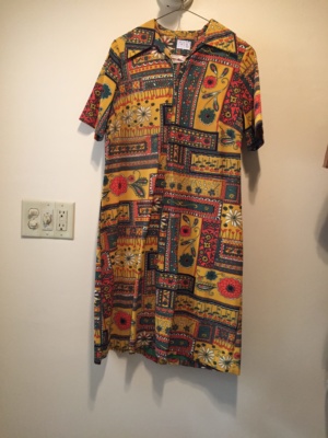 Yellow green orange Modern Dress-WM DR 5725-Chest 44