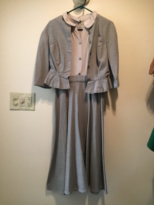 Brown green blue Modern Dress-WM DR 6425-Chest 38