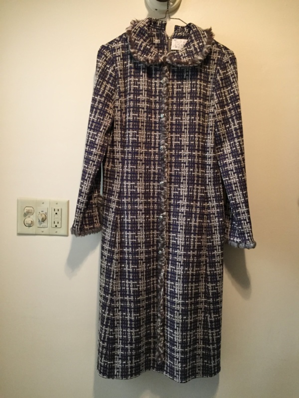 Brown blue Modern Dress-WM DR 6626-Chest 42