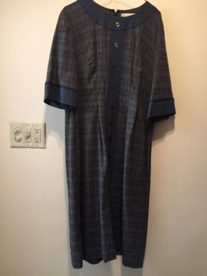 Brown blue grey Modern Dress-WM DR 6875-Chest 46