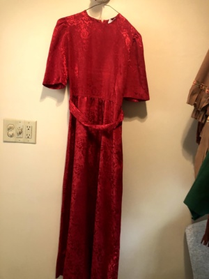Red Modern Dress-WM DR 7327-Chest 36