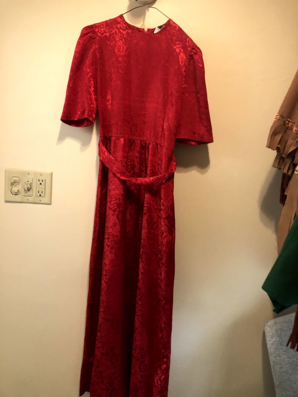 Red Modern Dress-WM DR 7327-Chest 36