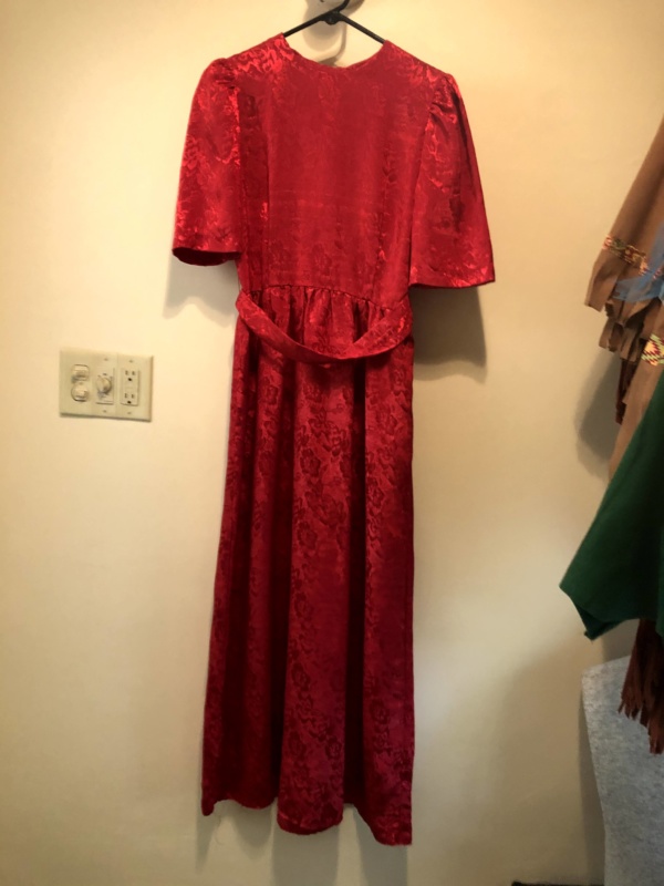 Red Modern Dress-WM DR 7328-Chest 36