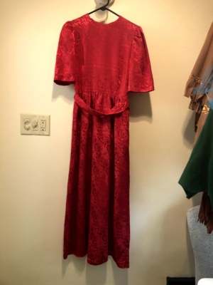 Red Modern Dress-WM DR 7329-Chest 36