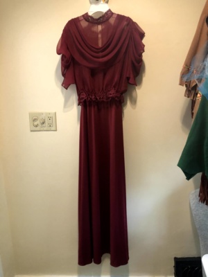 Red Modern Dress-WM DR 7330-Chest 36