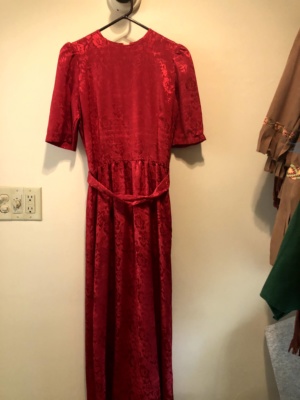 Red Modern Dress-WM DR 7332-Chest 37