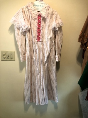 Pink white green Modern Dress-WM DR 7333-Chest 36