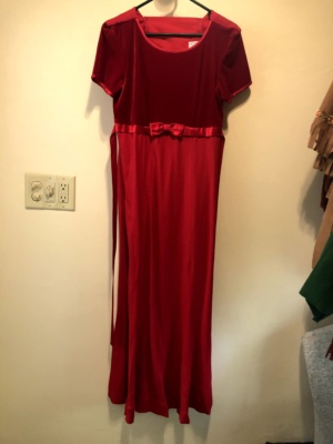 Red Modern Dress-WM DR 7405-Chest 38