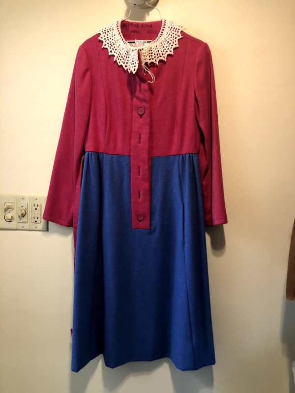 Pink blue Modern Dress-WM DR 7406-Chest 38