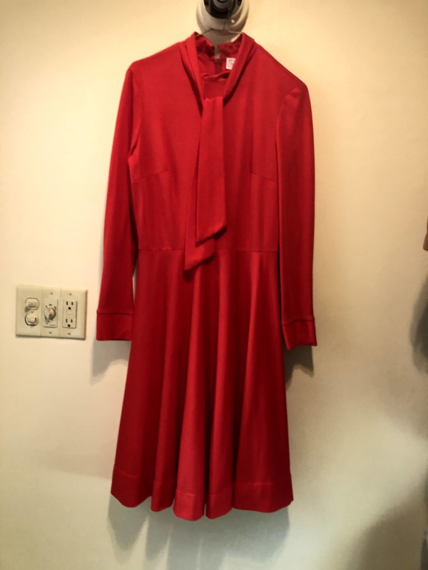 Red Modern Dress-WM DR 7501-Chest 40
