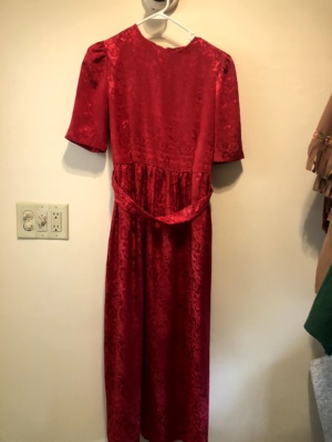 Red Modern Dress-WM DR 7529-Chest 42