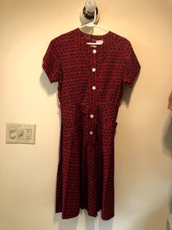 Red black Modern Dress-WM DR 7534-Chest 42