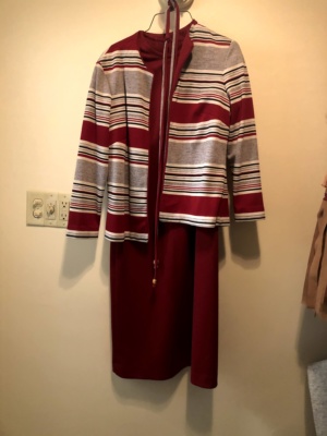 Red black grey white Modern Dress-WM DR 7550-Chest 42