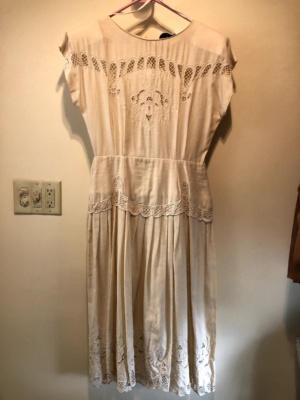 Cream Modern Dress-WM DR 8502-Chest 40